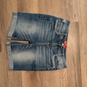 Girls Size 16 Arizona Jean Company Light Blue Denim Shorts